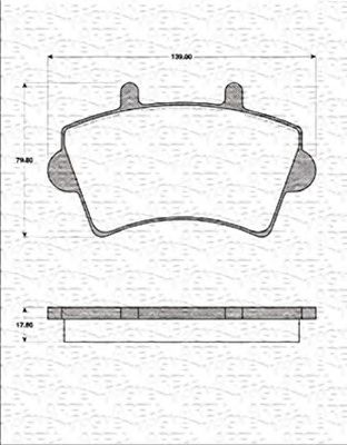 MAGNETI MARELLI 363702161222 -  Комплект тормозных колодок, дисковый тормоз